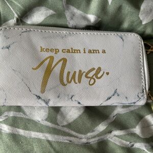 Gold and White Nurse Wallet
